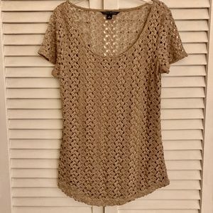 Tan knit top with camisole size S